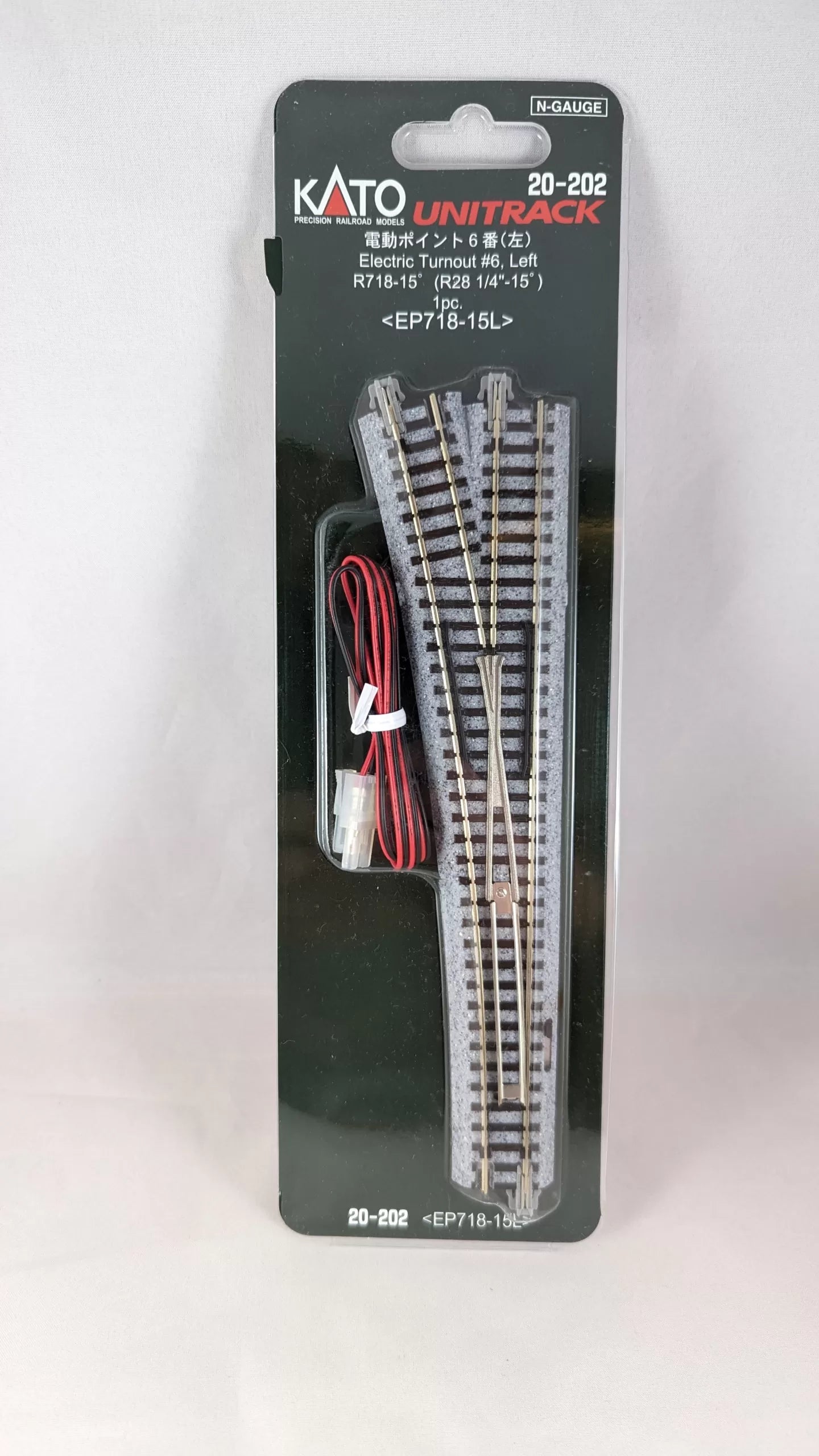 KATO ELECTRIC TURNOUT UNITRACK EP718-15L -LEFT-(20-202)(BRAND NEW)