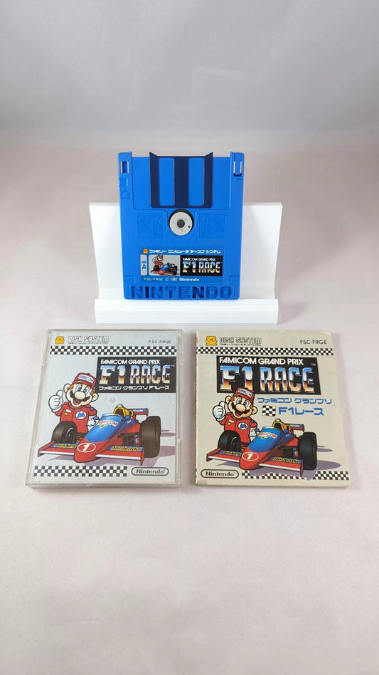FAMICOM DISK - F1 Race - Grand Prix - MARIO cover (game+case+instruction) Nintendo – JAPAN