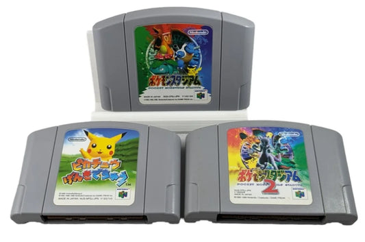 N64 3x Pokemon Pack Game - Only Cartridge (Nintendo) (Japan)