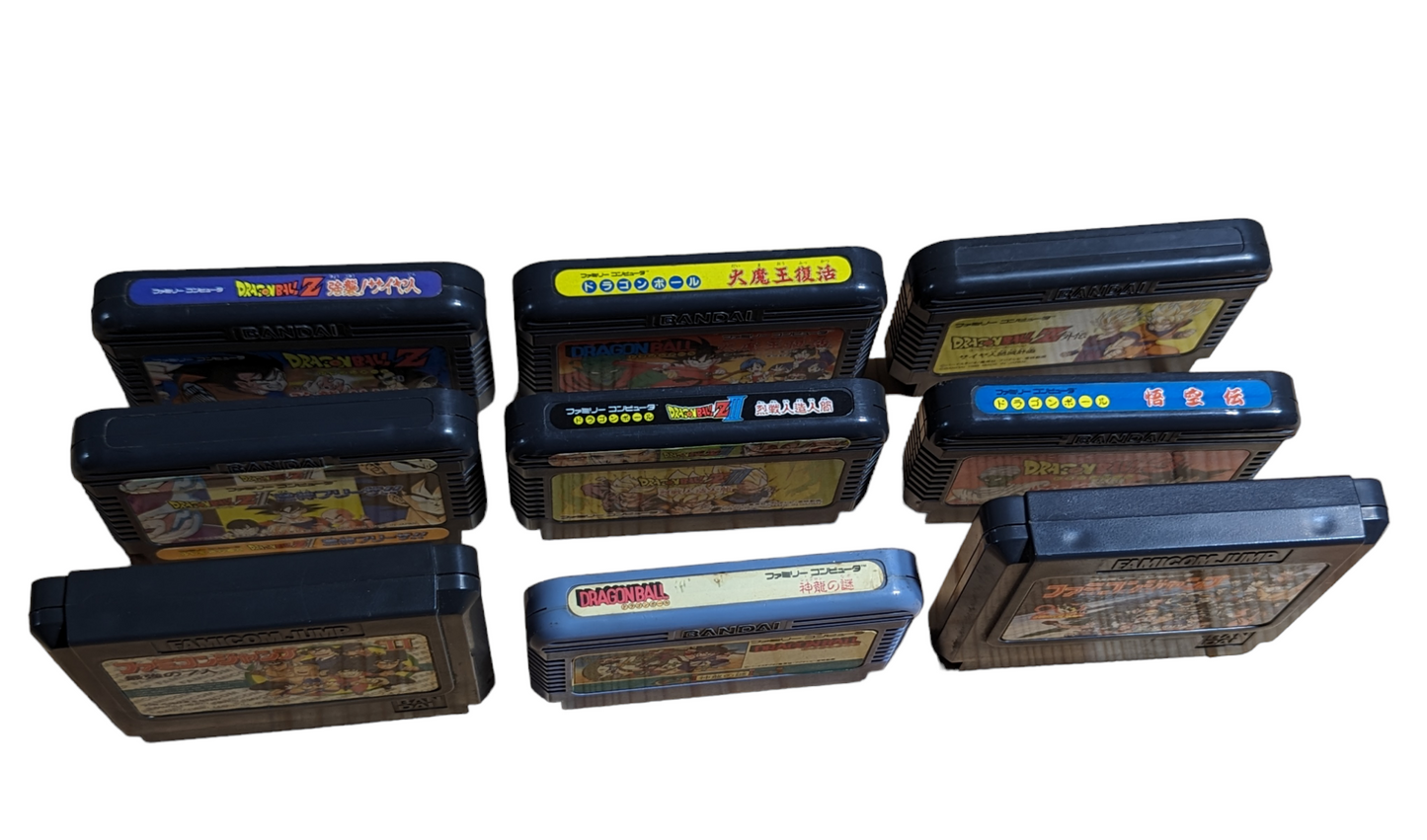 FC – DRAGON BALL - x9 Cartridge MIX / Compilation (game) Famicom/NES Nintendo (JAPAN)