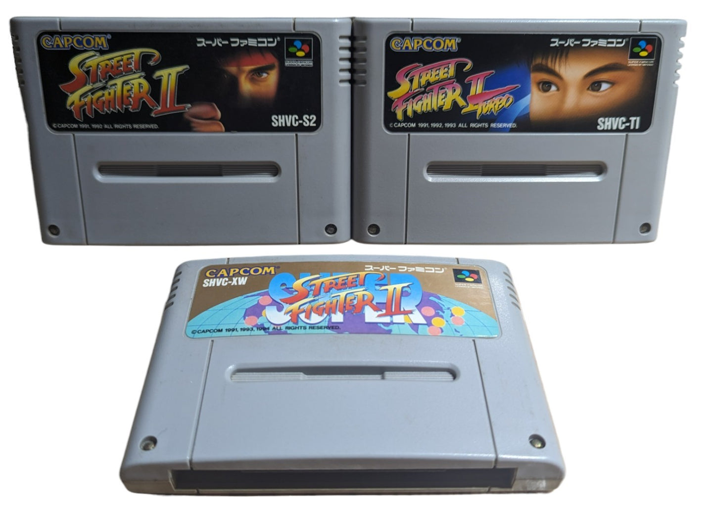 Super Famicom - Street Fighter II (x3 Cartridge Set) Nintendo Japan Original NTSC-J Edition