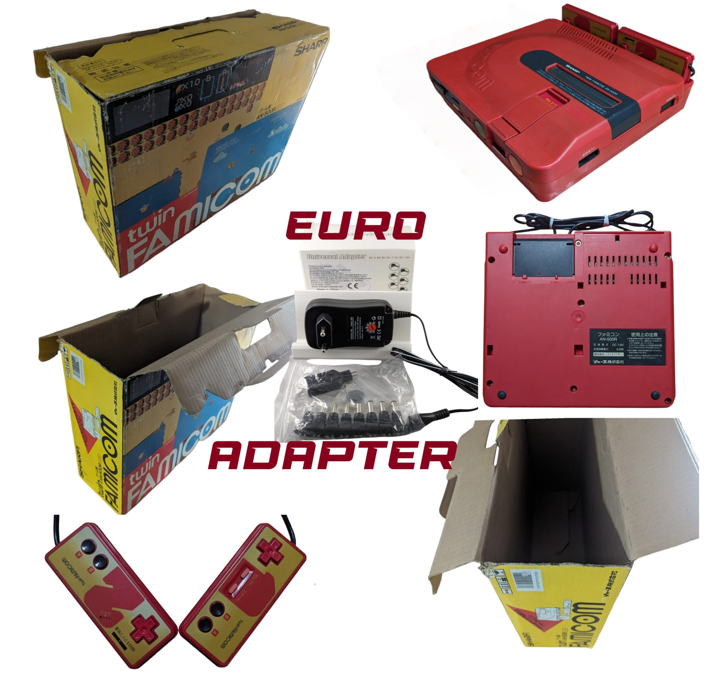 Sharp Famicom TWIN An500R (NEW Belt-Serviced) Outer Box Bad (Only Japan Edition)