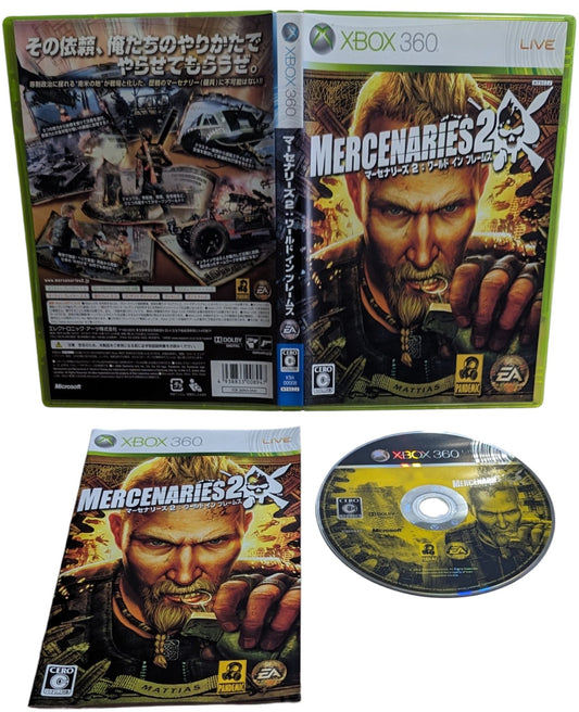 X-BOX 360 - Mercenaries 2 – World in Flames game - Microsoft Japan Original NTSC-J Edition