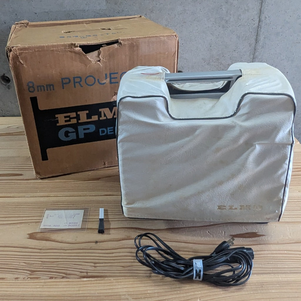 Vintage ELMO GP Deluxe 8mm Movie Projector (Japan 100V) - Burnt Out Lamp / Spares or Repair - Boxed