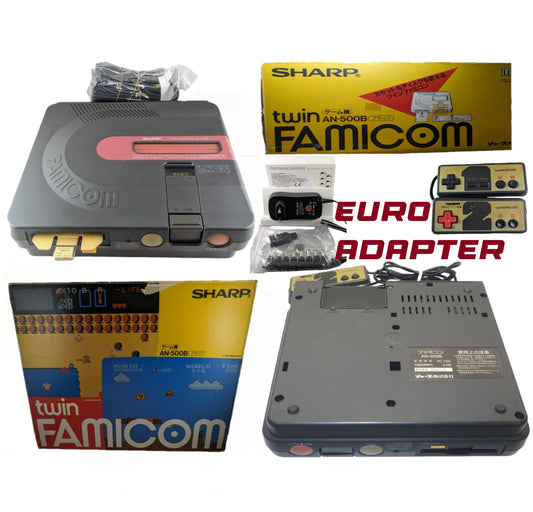 Sharp Famicom TWIN AN-500B (Boxed-NEW Belt-Serviced) (Only Japan Edition)