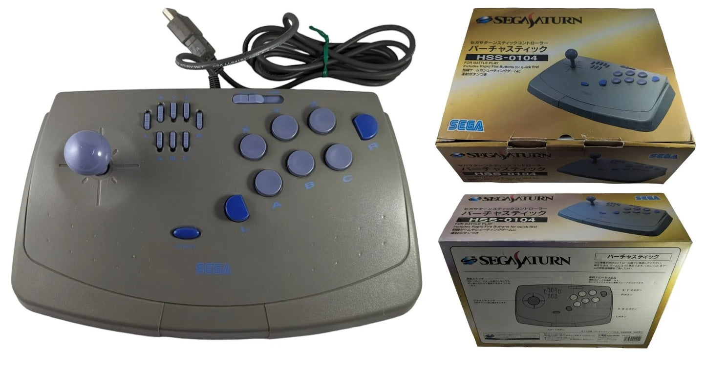 SEGA Saturn - HSS-104 (With Original Outer Box) - Joystick Controller (Japan)