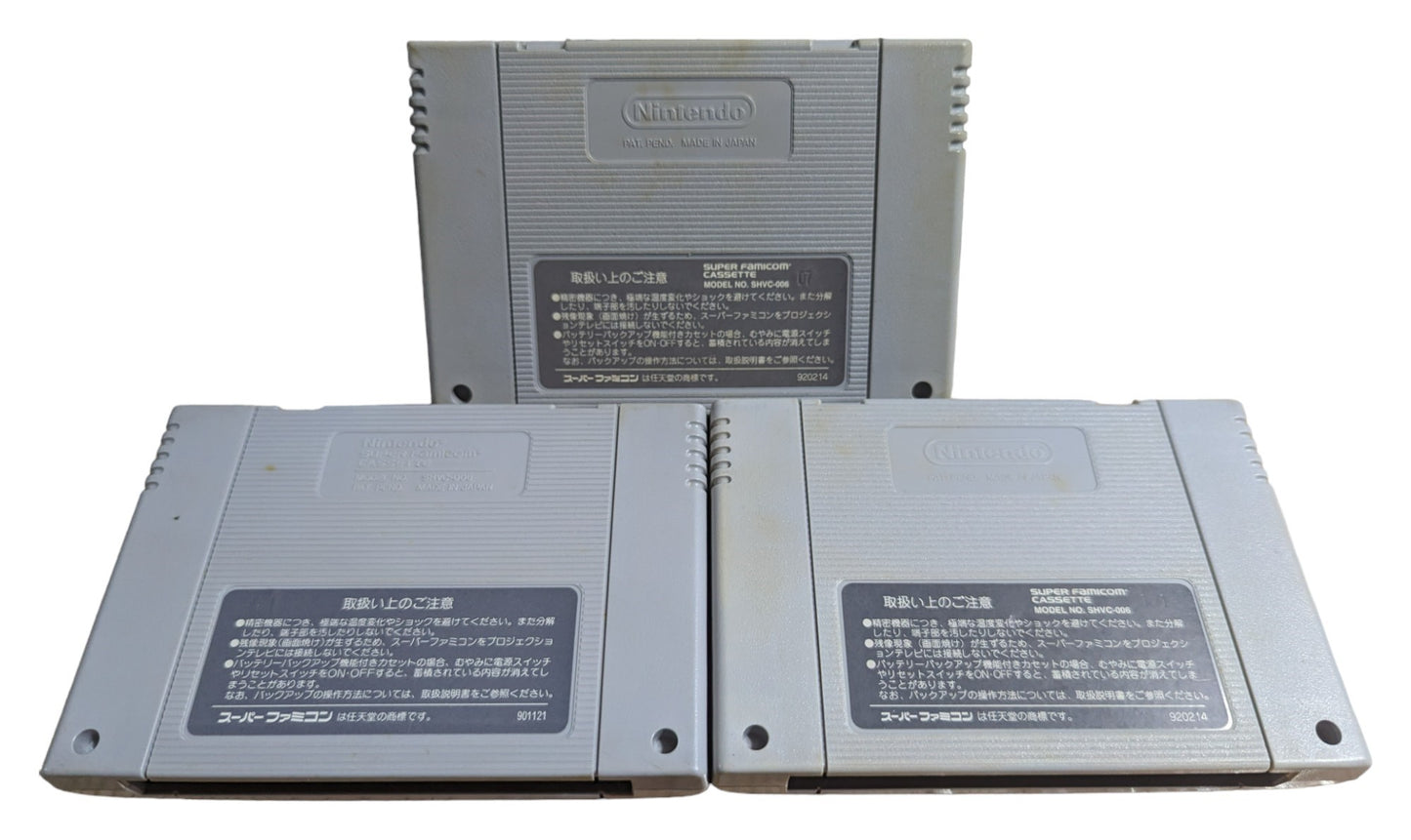 Super Famicom - Ranma 1/2 (x3 Cartridge Set) Sfc Nintendo Japan Original NTSC-J Edition