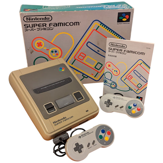 Nintendo Super Famicom Japanese Retro Console Boxed NTSC-J 100V AC Power Guide | QUEDEJAPON
