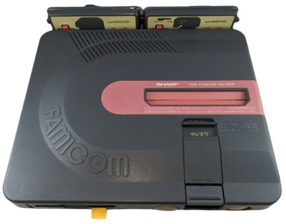 Sharp Famicom TWIN Black AN500B (AC Adapter EU) NEW Belt-Serviced (Only Japan Edition))