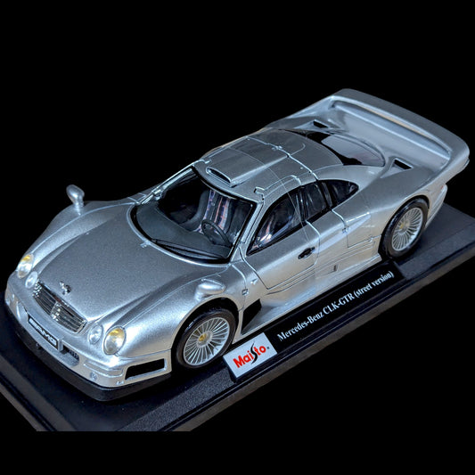 1:18 Maisto - Mercedes-Benz CLK-GTR (street version) Silver  (BRAND NEW) 1/18
