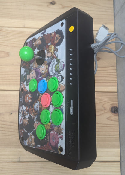 SEGA SATURN - HSS-0136 Virtua Stick BLACK-MATE Joystick - Dragon Ball panel (Japan)