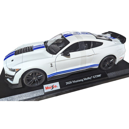 Maisto - Mustang Shelby GT500 2020 - Franja blanca (NUEVO) 1:18