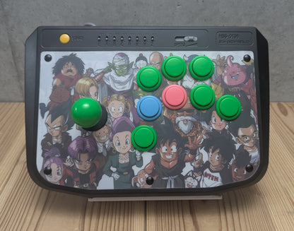 SEGA SATURN - HSS-0136 Virtua Stick BLACK-MATE Joystick - Dragon Ball panel (Japan)