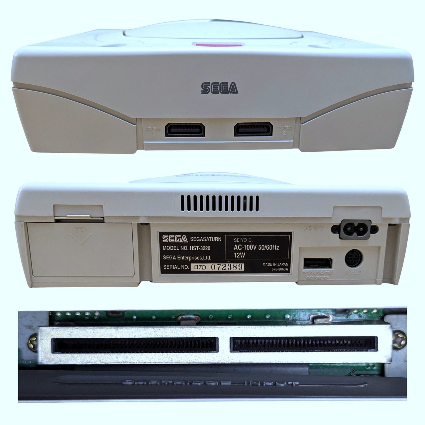 SEGA SATURN - HST-3220 White unit (unboxed) Original JAPAN Edition