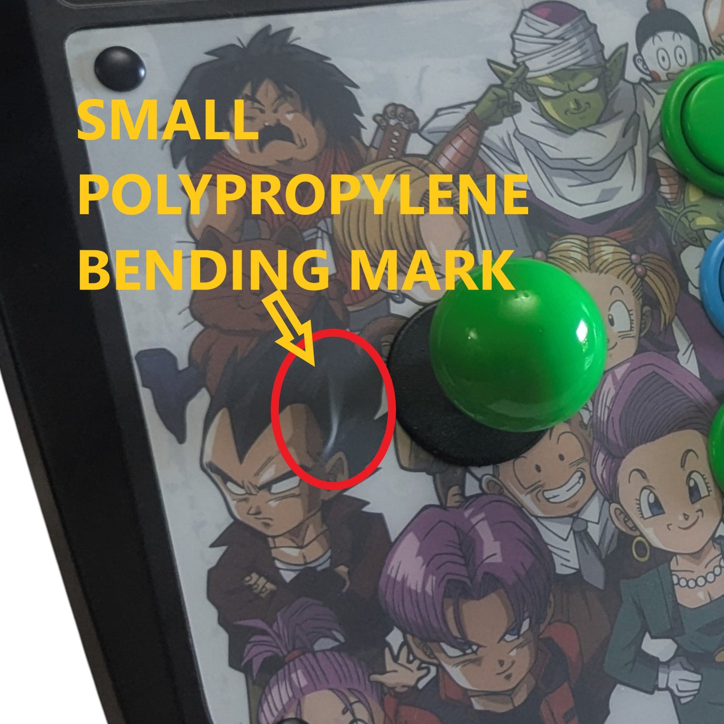 SEGA SATURN - HSS-0136 Virtua Stick BLACK-MATE Joystick - Dragon Ball panel (Japan)