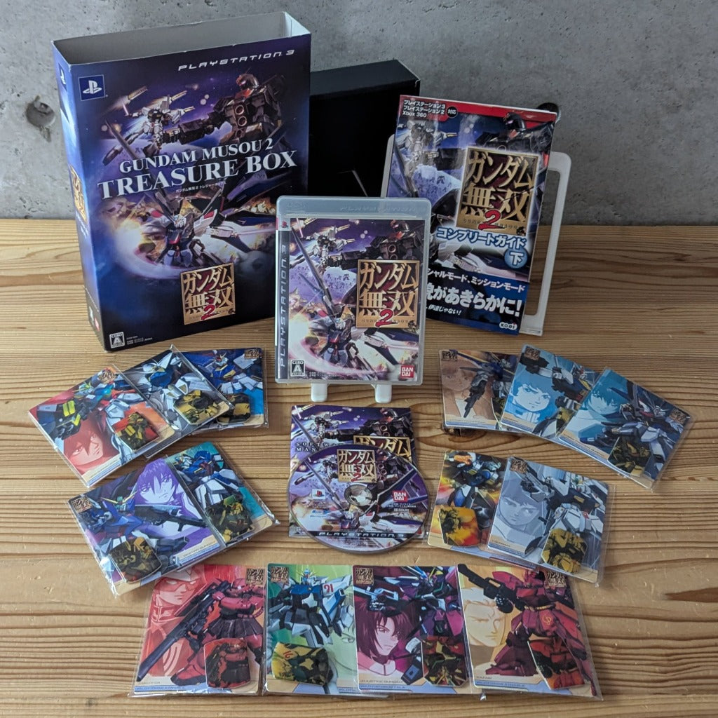 Gundam Musou 2 Treasure Box PS3 Limited Edition complete set with Koei guide and 14 sealed LED badges