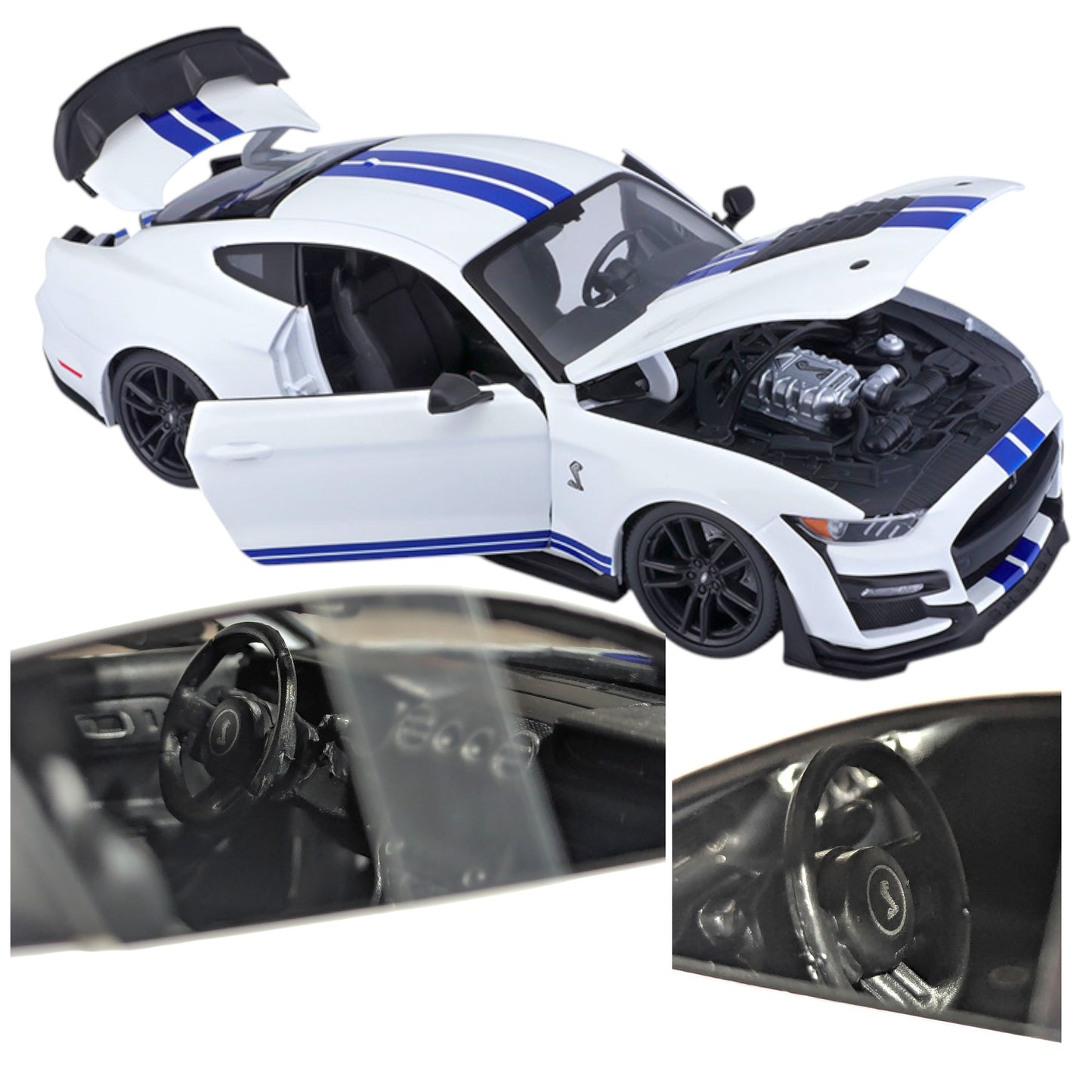 Maisto - Mustang Shelby GT500 2020 - Franja blanca (NUEVO) 1:18