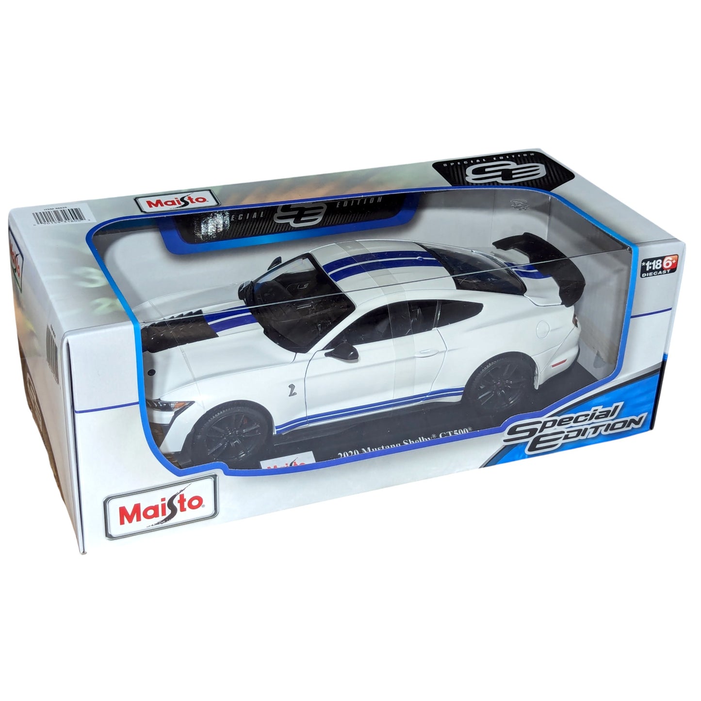 Maisto - Mustang Shelby GT500 2020 - Franja blanca (NUEVO) 1:18