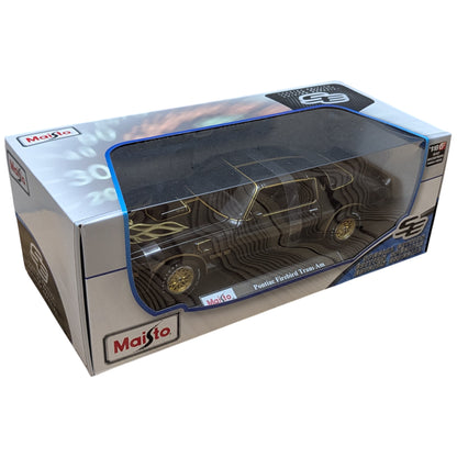 1:18 Maisto Pontiac Firebird Trans Am 1978 - Negro con detalles dorados (NUEVO) 1/18