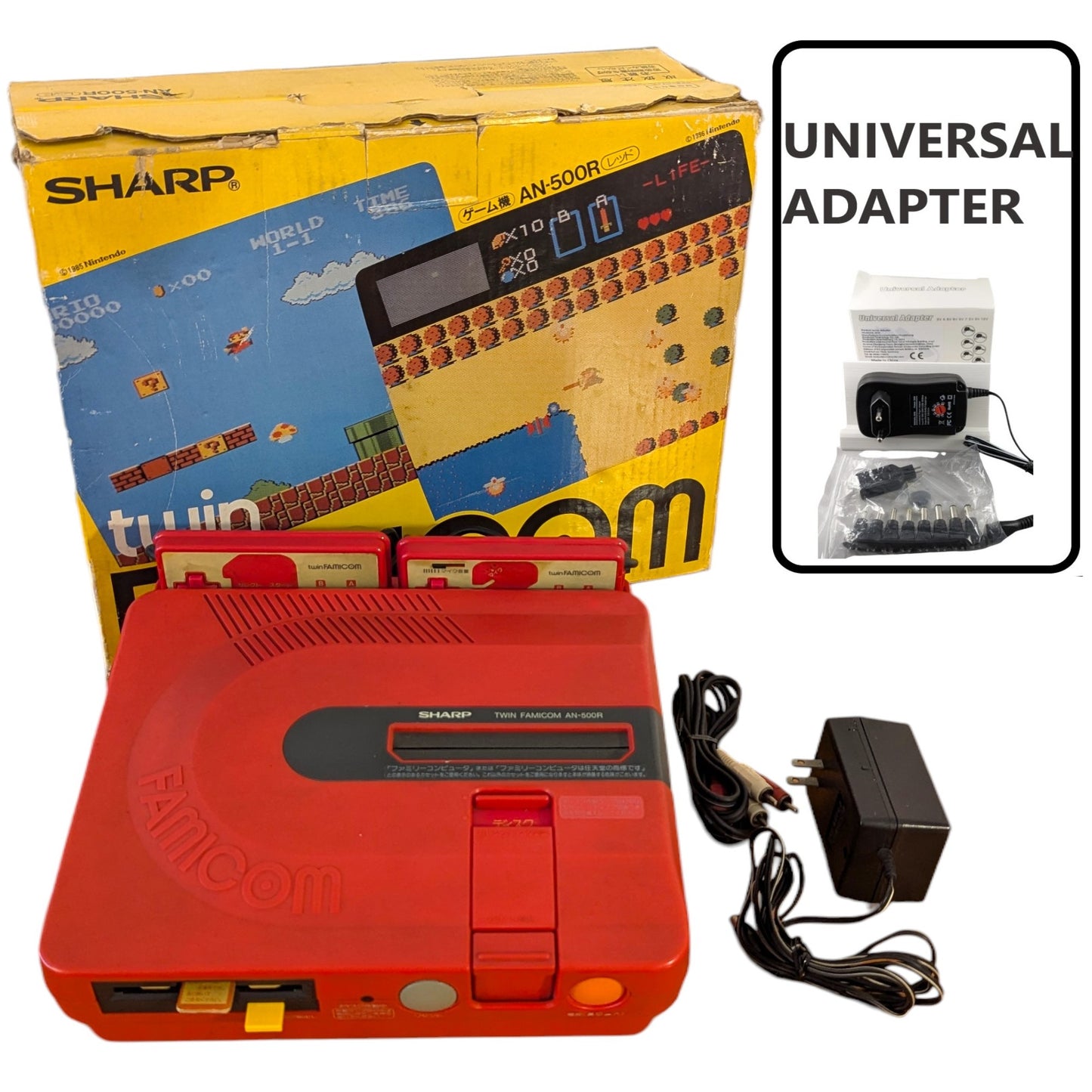 Sharp Famicom TWIN An500R 350869 (Boxed - New Belt-Serviced) Nintendo Japan Only Edition