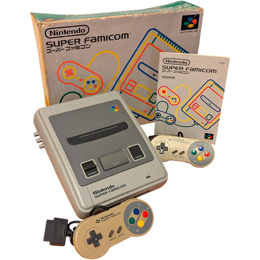 Super Famicom Shvc-001 (Boxed) S18546230 AV Modded - Sfc Nintendo Japan Original Ntsc-J Edition