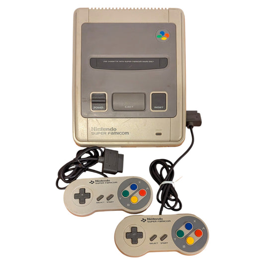 Super Famicom SHVC-001 and x2 Controllers - Sfc Nintendo Japan Original Ntsc-J Edition (A)