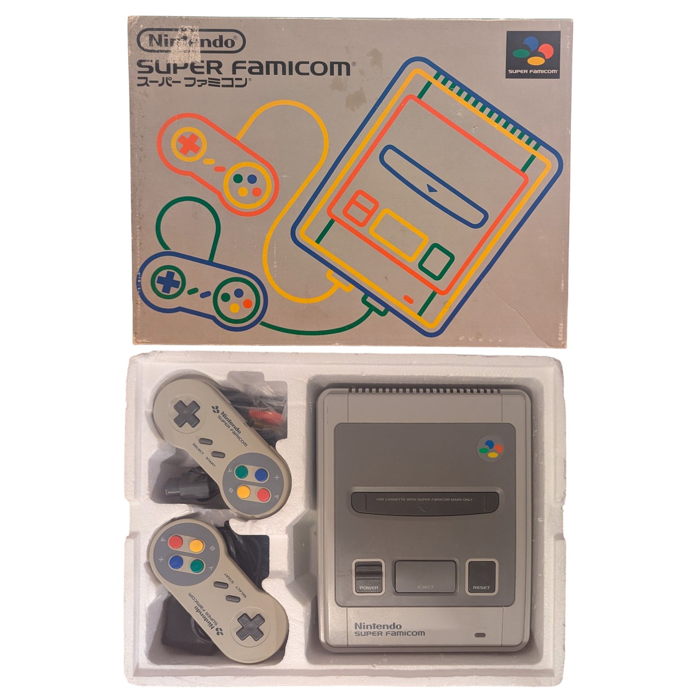Super Famicom Shvc-001 (Boxed) S24516613 - Sfc Nintendo Japan Original Ntsc-J Edition