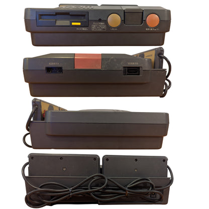 Sharp Famicom Twin Black AN500B - New Belt/Serviced/AC Adapter (Only Japan Edition) (C)