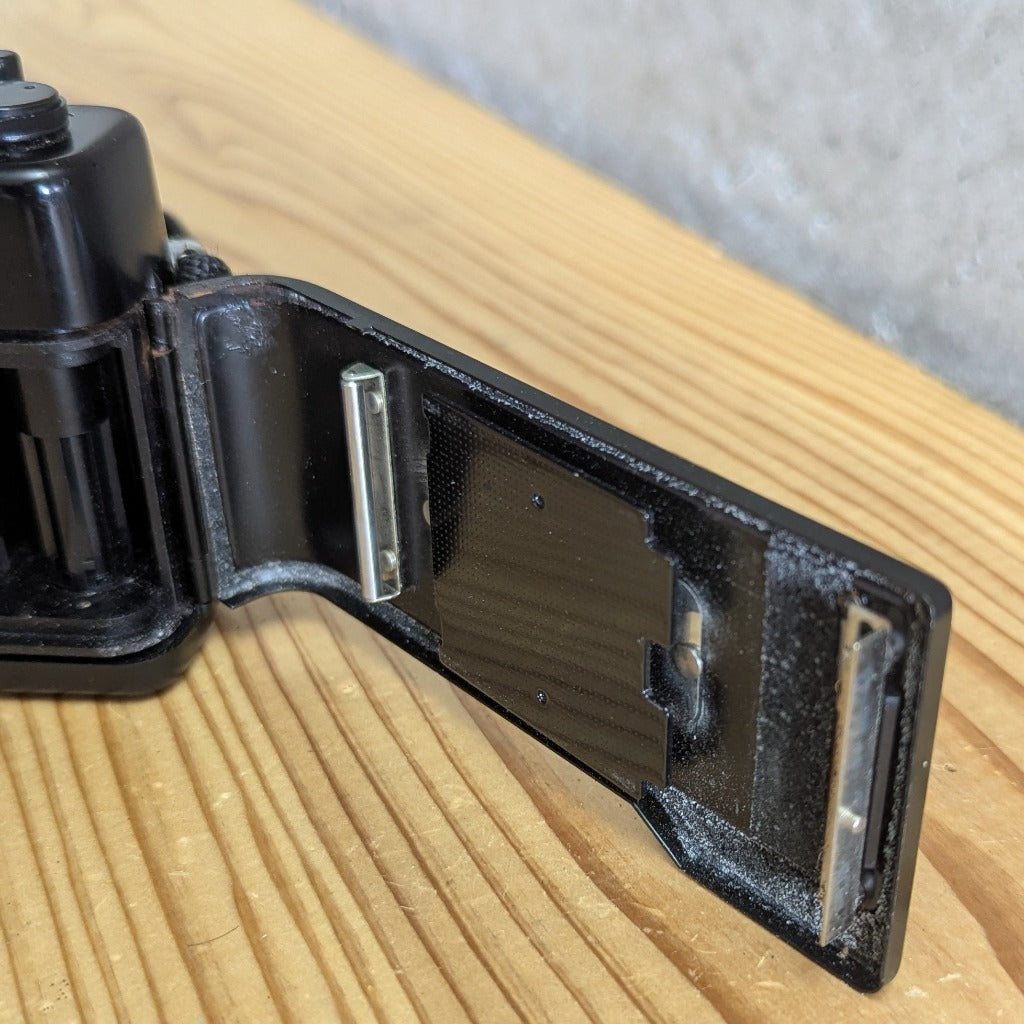 Yashica Auto Focus open back door showing film pressure plate and light seals
