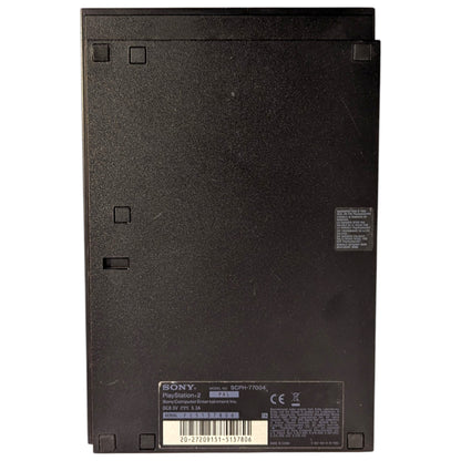 SONY PS2 - Slim BLACK SCPH-77004 - Karaoke/Buzz Set -  Playstation 2 PAL (TESTED)