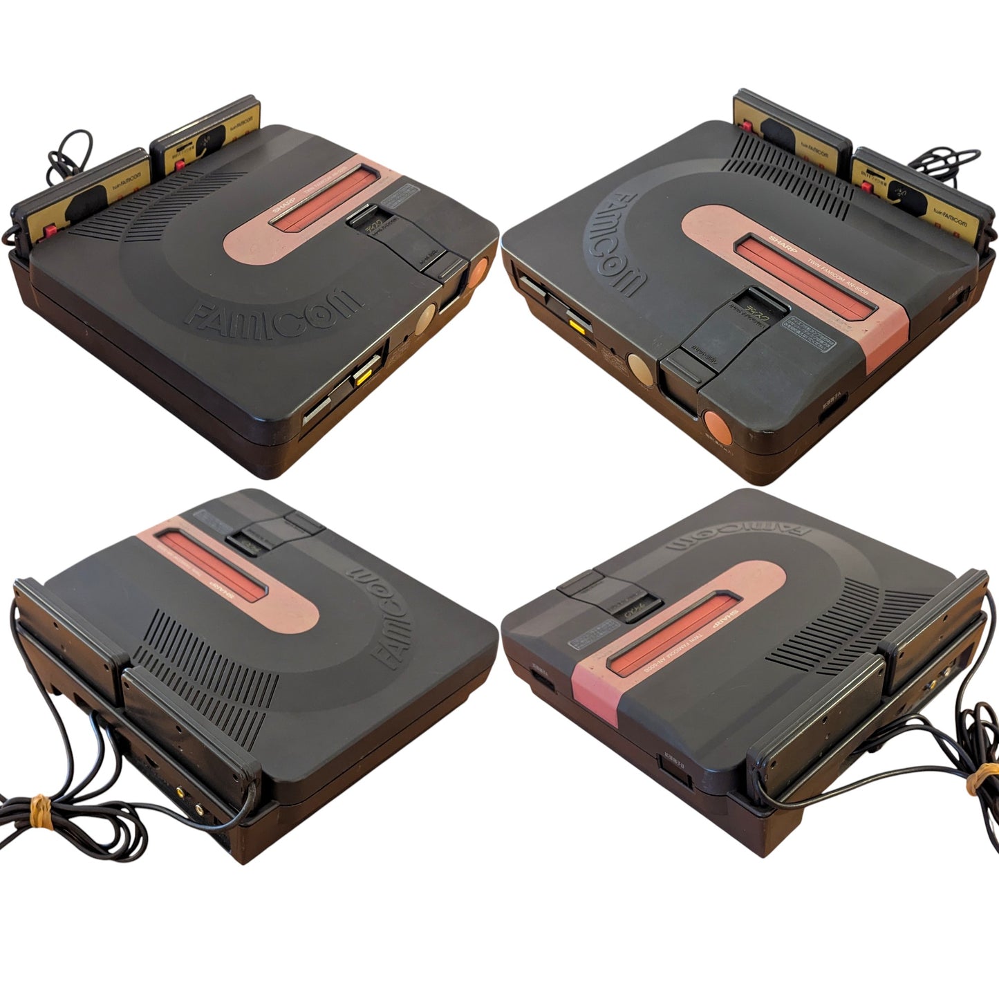 Sharp Famicom Twin Black AN500B 798168 - New Belt/Serviced/AC Adapter (Only Japan Edition) (D)