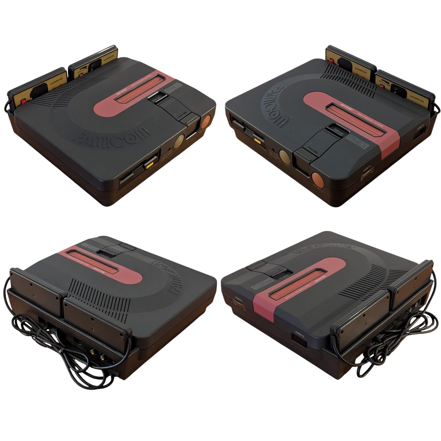 Sharp Famicom Twin Black AN500B 424300 - New Belt/Serviced/AC Adapter (Only Japan Edition) (A))