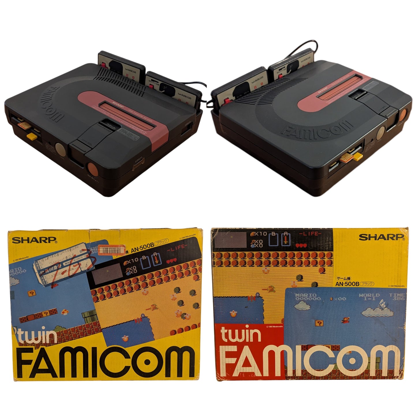 Sharp Famicom TWIN AN-500B 599401 (Boxed-NEW Belt-Serviced) Only Japan Edition