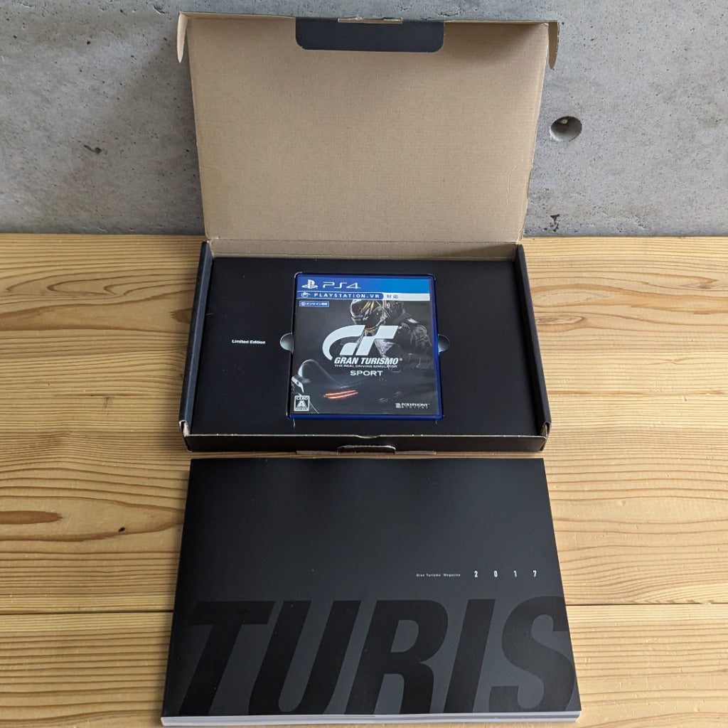 Gran Turismo Sport Limited Edition opened slipbox with interior tray and book