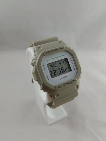 Casio G-Shock DW-5600M-8 Military Color Series - Matte Gray & White Square