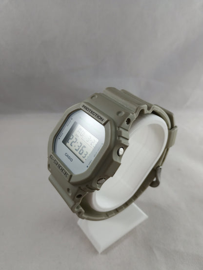Casio G-Shock DW-5600M-8 Military Color Series - Matte Gray & White Square