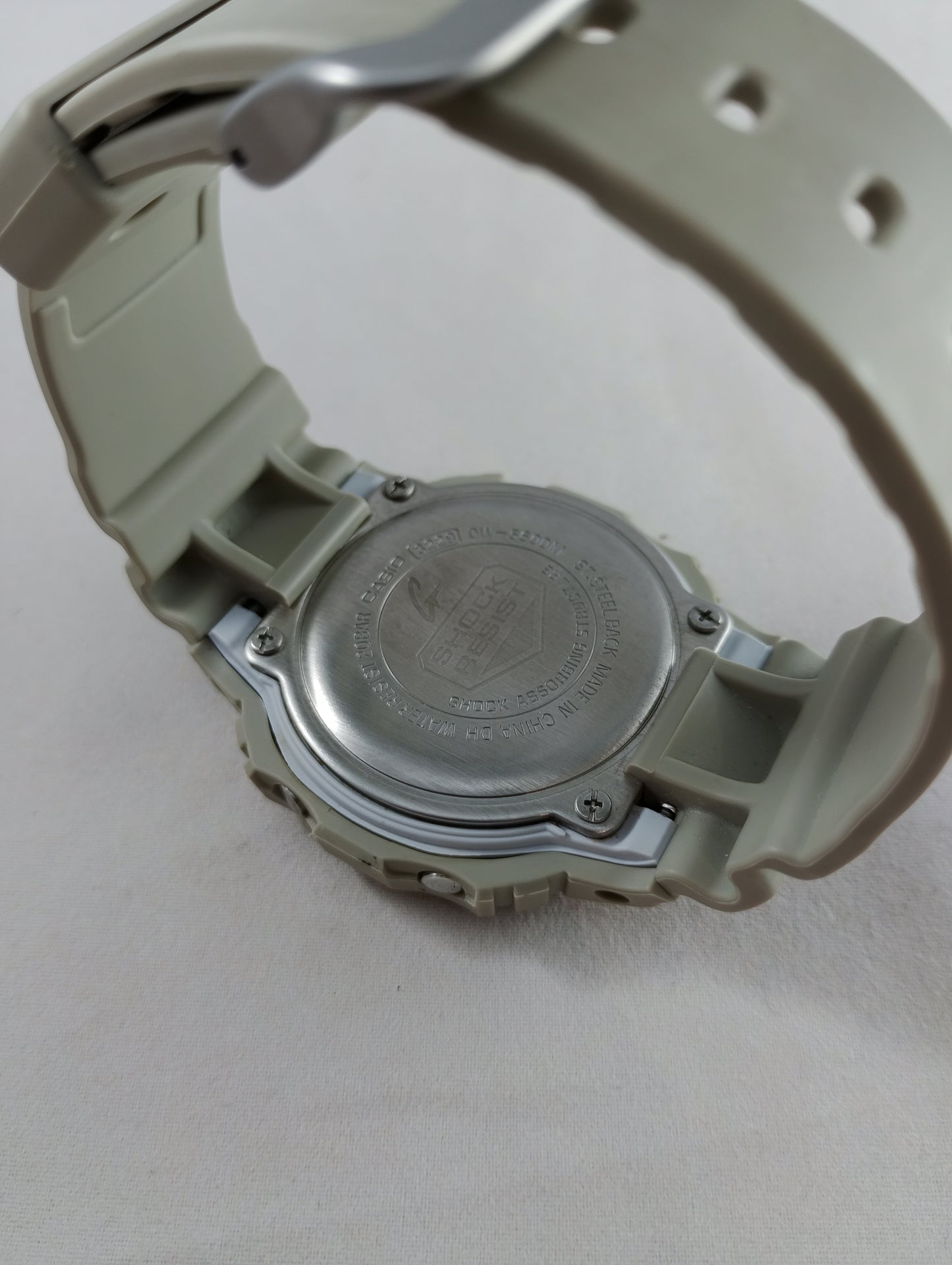 Casio G-Shock DW-5600M-8 Military Color Series - Matte Gray & White Square