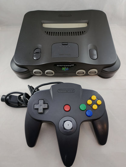 N64 – NUS-001 BLACK - SINGLE UNIT with JUMPER PAK/AC/AV - Nintendo NTSC-J (JAPAN)