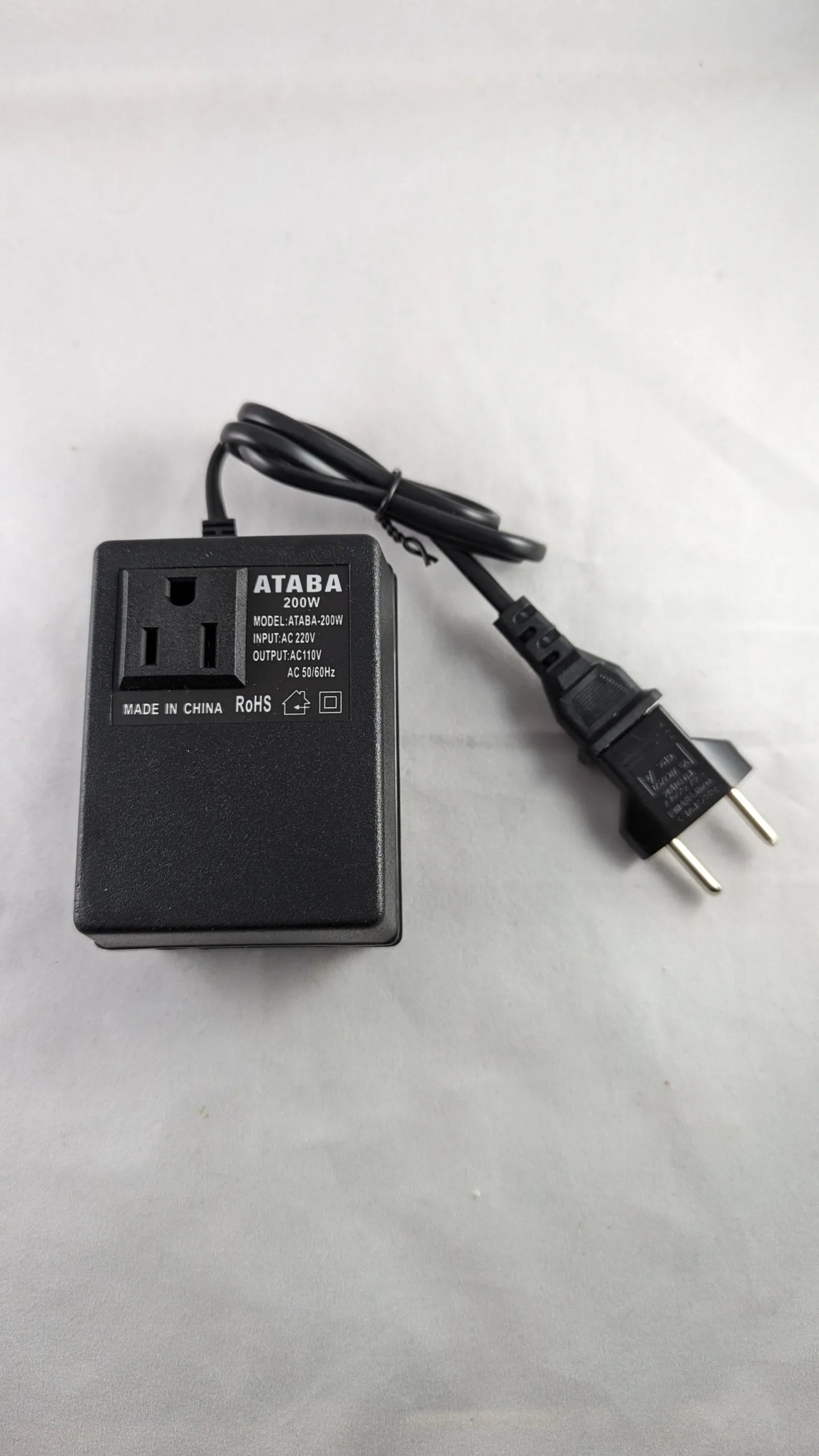 ATABA Voltage Converter Intelligent Efficient 200W AC 220V To 110V (EU)