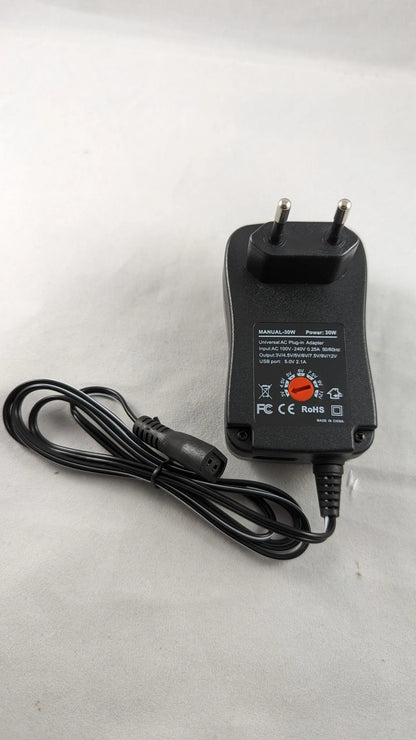 AC To DC Adjustable Plug Power Adapter-Converter for console 3V 4.5V 5V 6V 7.5V 9V 12V / 2A 2.1A