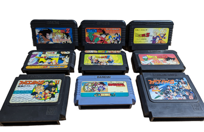 FC – DRAGON BALL - x9 Cartridge MIX / Compilation (game) Famicom/NES Nintendo (JAPAN)