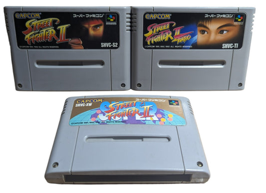 Super Famicom - Street Fighter II (x3 Cartridge Set) Nintendo Japan Original NTSC-J Edition