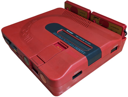 Sharp Famicom TWIN An500R (NEW Belt-Serviced) Outer Box Bad (Only Japan Edition)