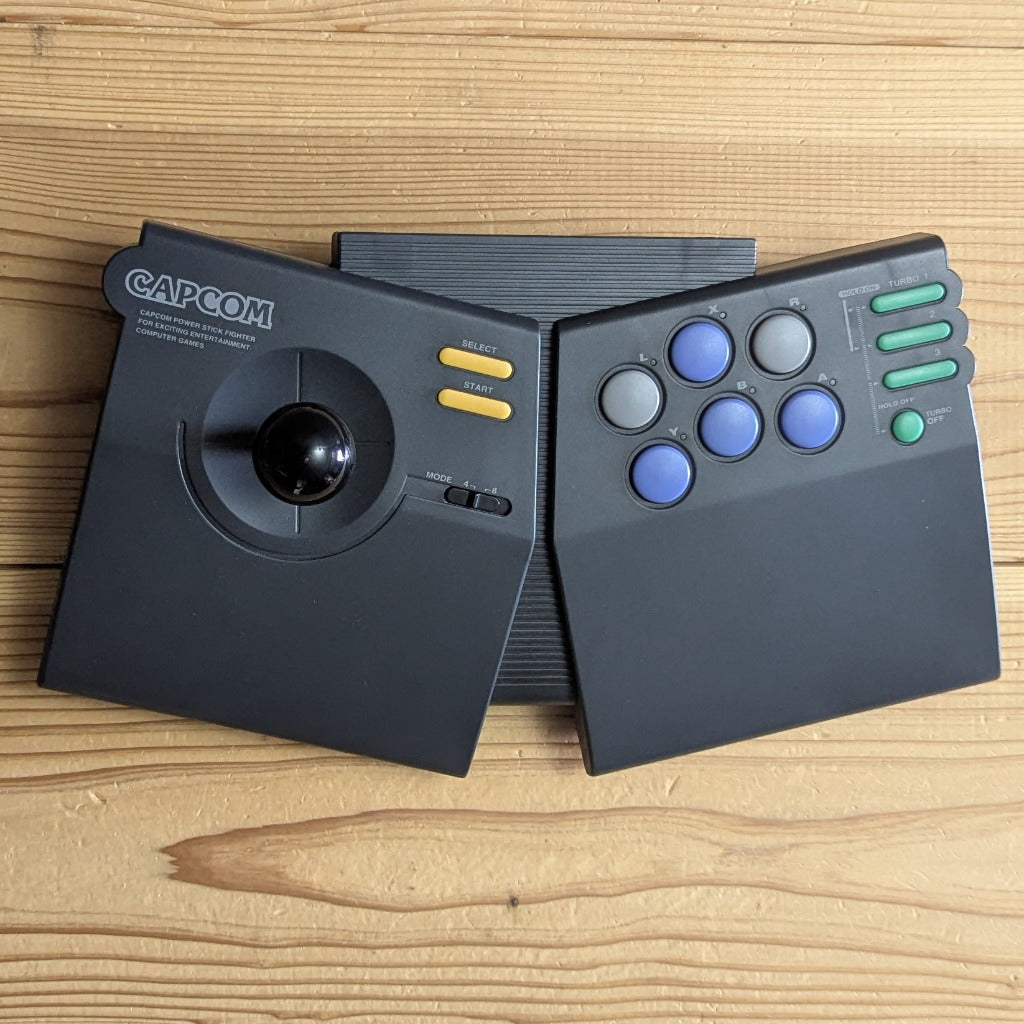Capcom Power Stick Fighter Top View Arcade Ball Top Stick Buttons and Turbo Sliders