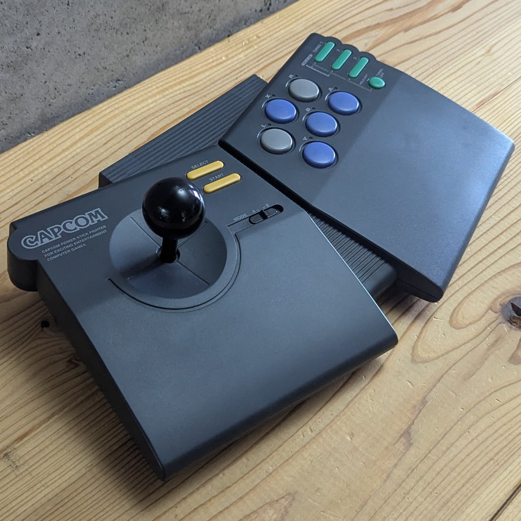 Capcom CPS Fighter Arcade Controller 3/4 Perspective View Left Side