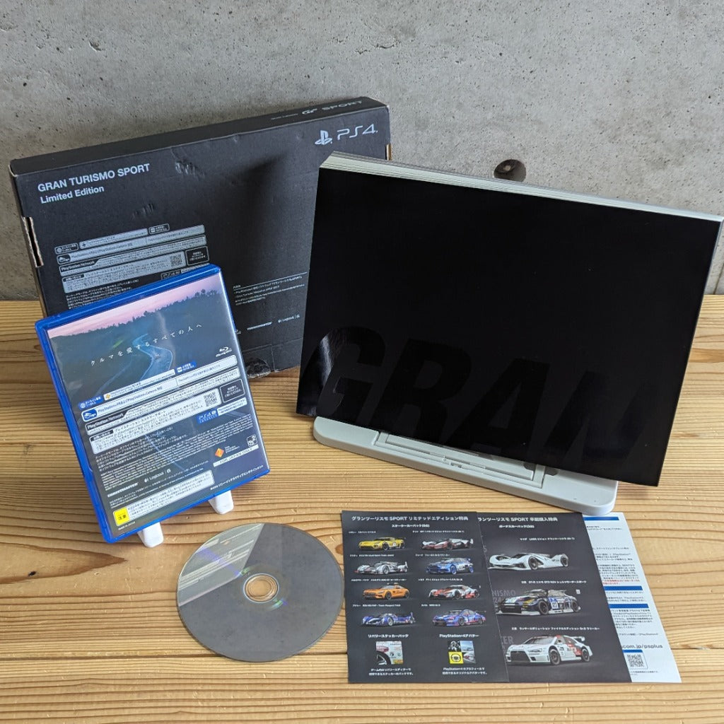 Gran Turismo Sport Limited Edition rear box game case inserts disc and APEX 2017 book