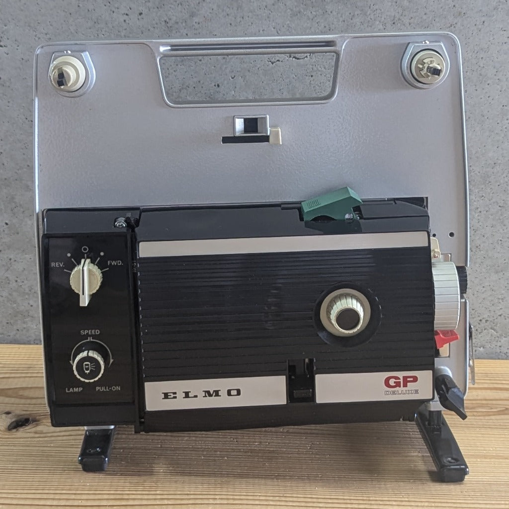 Vintage ELMO GP Deluxe 8mm Movie Projector (Japan 100V) - Burnt Out Lamp / Spares or Repair - Boxed