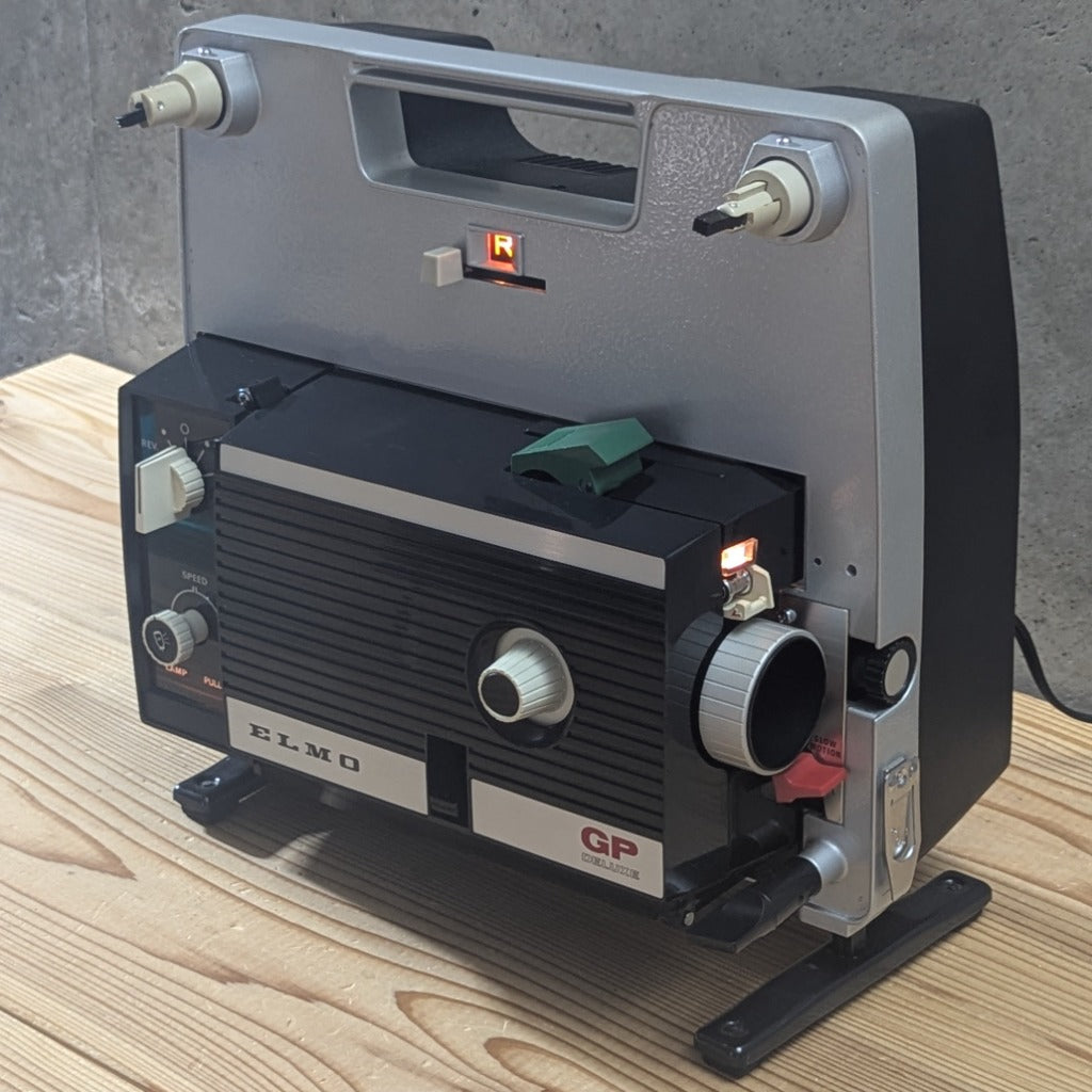 Vintage ELMO GP Deluxe 8mm Movie Projector (Japan 100V) - Burnt Out Lamp / Spares or Repair - Boxed
