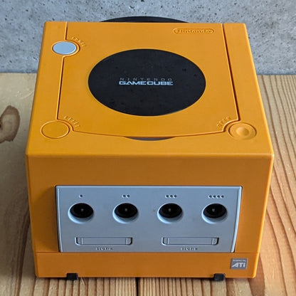 Nintendo GameCube Console Spice Orange Front View Jewel and Controller Ports