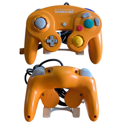 Official Nintendo GameCube Controller DOL-003 Spice Orange Front and Back Clean Tight Thumbsticks